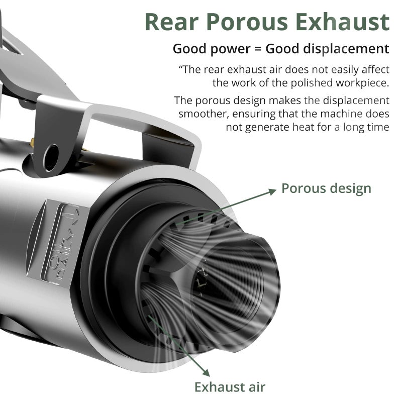 EYPINS Air â€ŽRight Angle Die Grinder 1/4" 90 Degree Heavy Duty 20,000 RPM Compressed Sander Polisher Tool for Contour Grinding, Polishing, Milling, 12PCS - Image 5